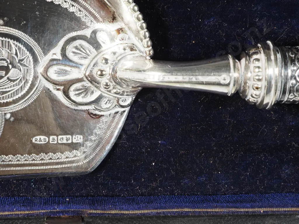 Cased S/P Victorian Crumb Tray. Image 1++