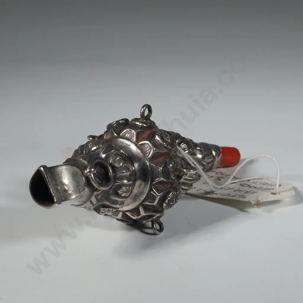 Victoria Sterling Silver Baby's Rattle. A/F Image 1++