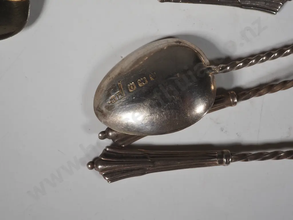 Set of Six Sterling Silver Coffee Spoons. Image 1++