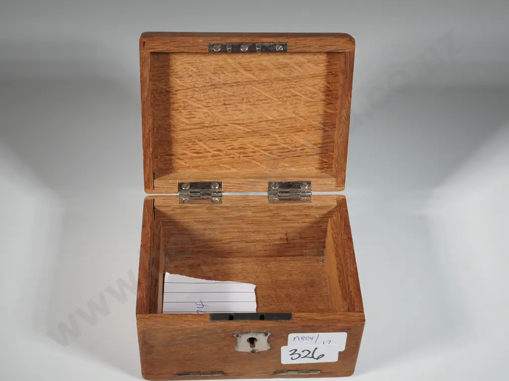 Small Oak Box  Mounts & The Word "Bridge" In Sterling Silver  Image 1++