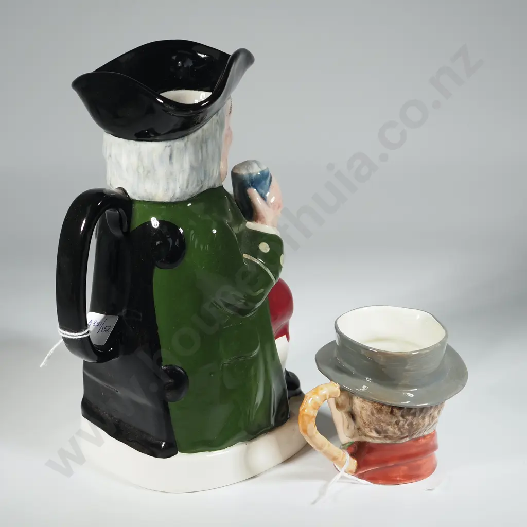Beswick Character Jug "Mr Pickwick", &  Musical Crown Devon Toby Jug - Pirate With A Mug Of Ale. Image 1++