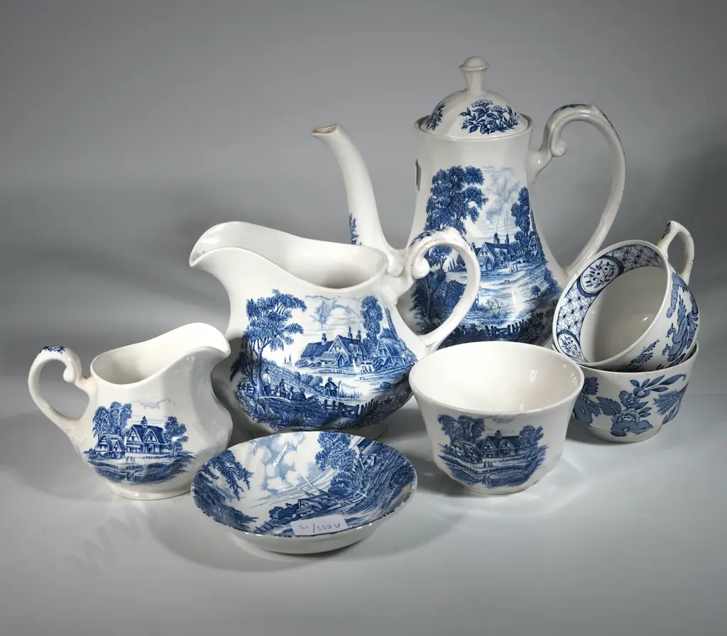 Assorted Lot of Blue & White China. Image 1++