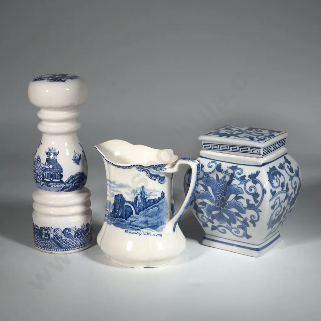 Three Blue & White Porcelain Items. Image 1++