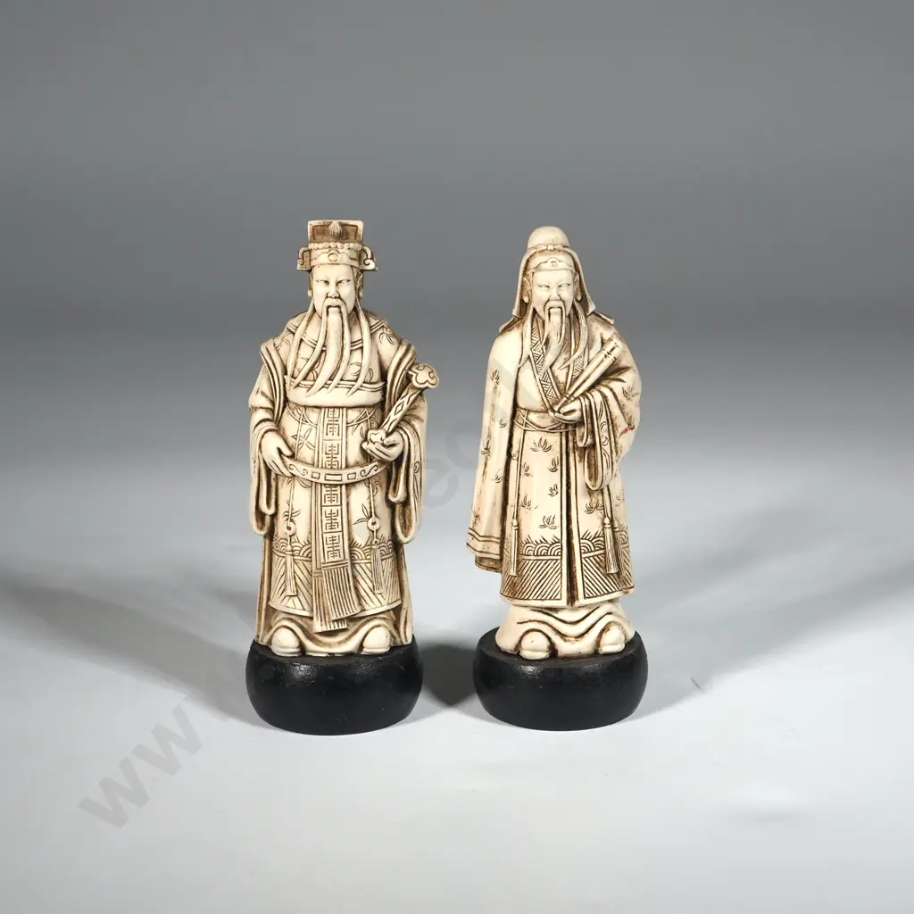 Two Resin Asian Figures  Image 1++