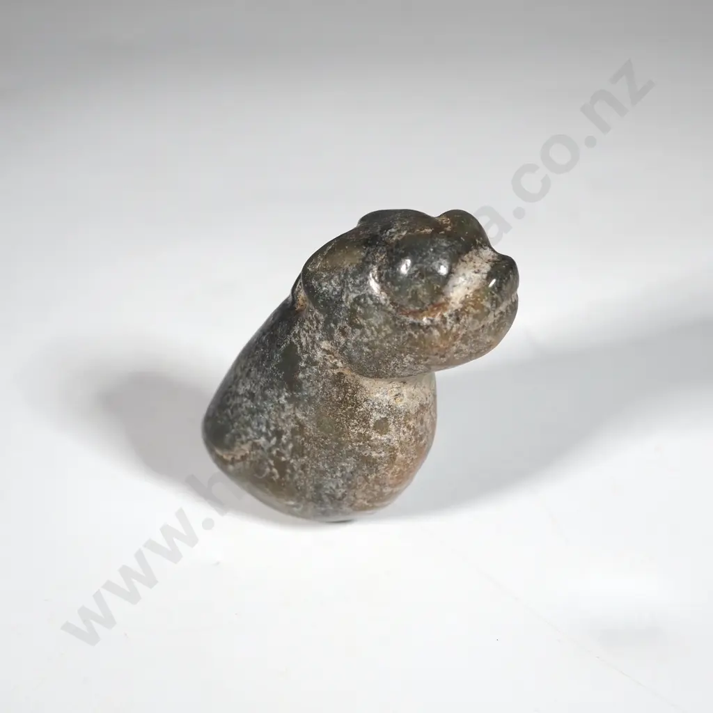 Antique Jade Cicada Toggle w Carrying Holes. Image 1++