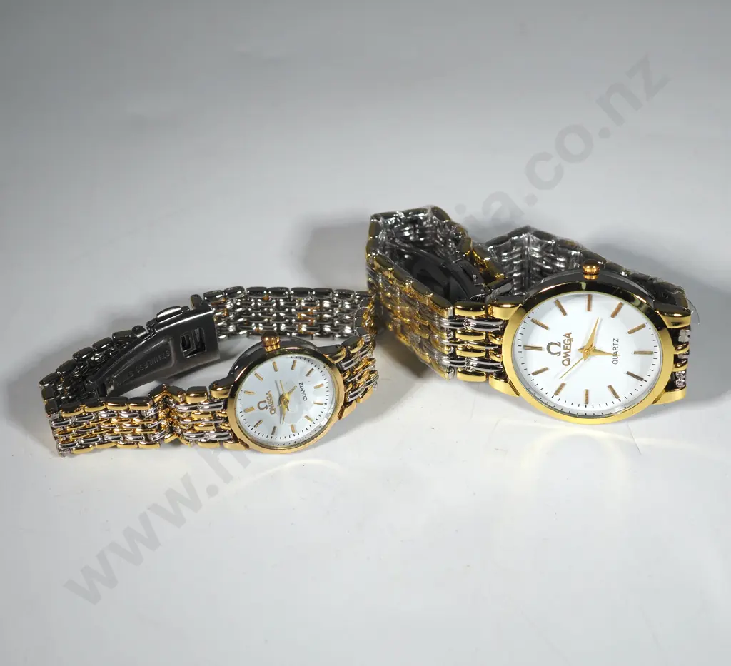 Two Replica Omega Quartz Watches -Ladies & Gents. Image 1++