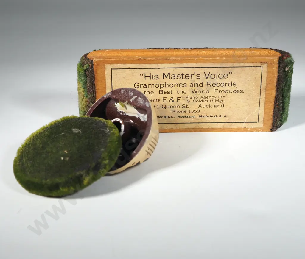 Two HMV Gramophone Record Dusters. Image 1++