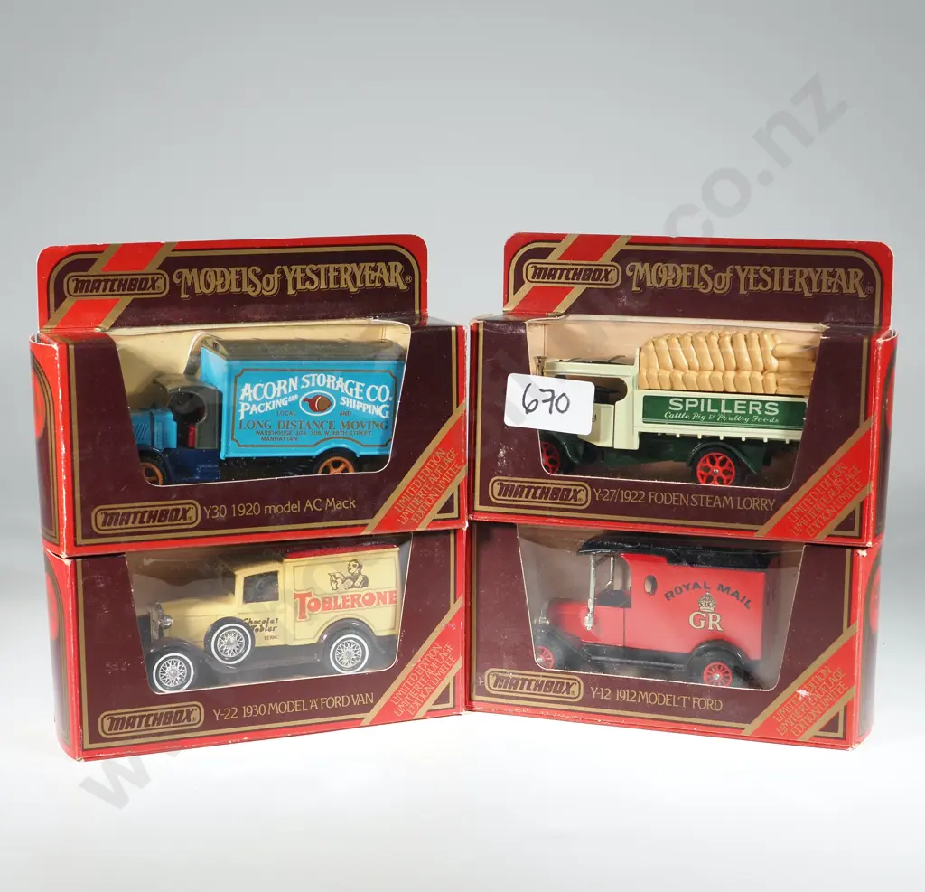 Four Matchbox Models of Yesteryear in Original Boxes. Image 1++