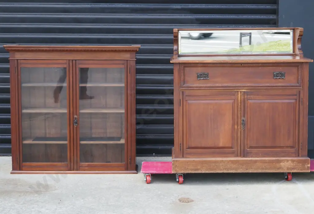 Antique Mahogany Bookcase/Bureau. Image 1++