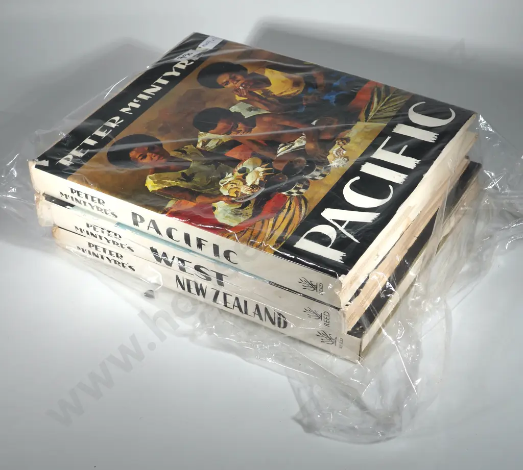 Three Books- Peter McIntyres New Zealand, Peter McIntyres West & Peter McIntyres Pacific. Pacific Edition Signed.  Image 1++