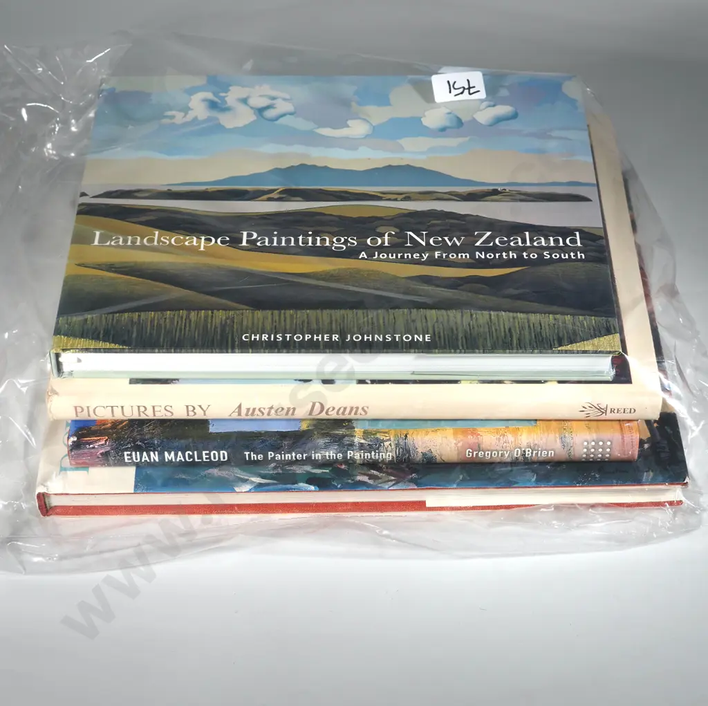Four N.Z Art Books To Include "Landscape Paintings Of New Zealand" By Christopher Johnstone, Pictures" By Austen Deans, Image 1++