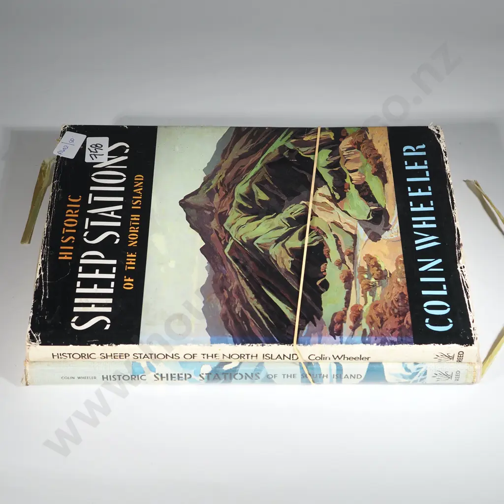 Two Books -  Colin Wheeler Historic Sheep Stations Of The South & The North Island Image 1++