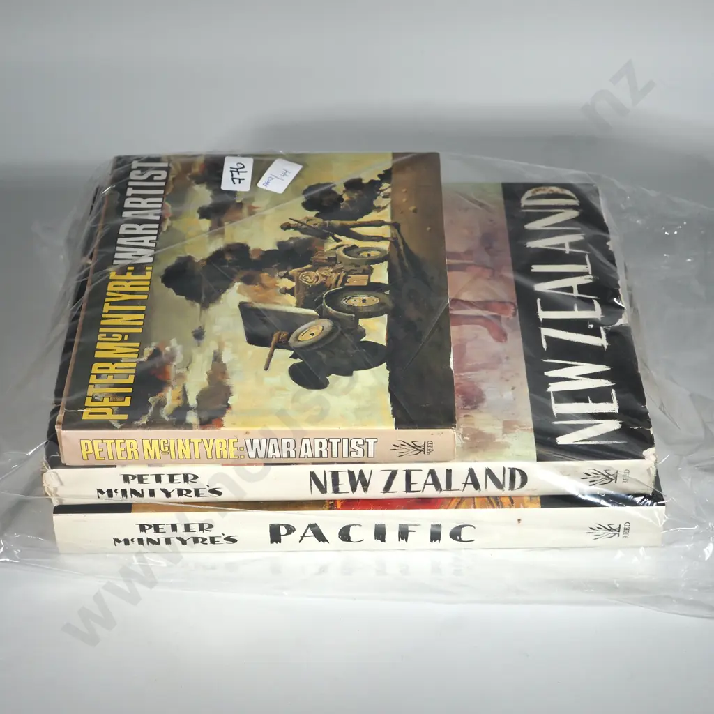 Three Books - Peter McIntyres New Zealand, Peter McIntyres Pacific & Peter McIntyre War Artist  Image 1++