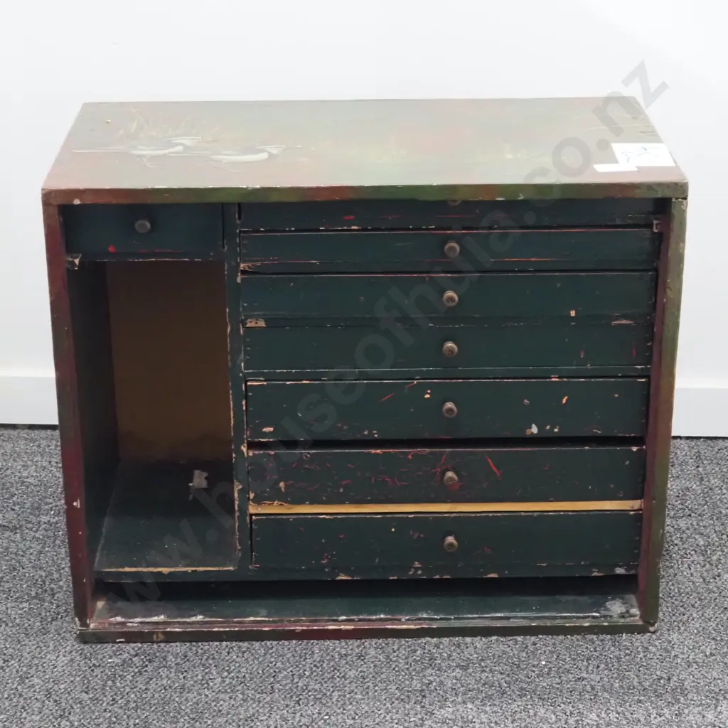 Decoupage Eight Drawer Jewellery/Storage Box Decorated With Birds Image 1++